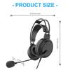 Over Ear Headphones With Interferences Resistant Cable Double Headband Sound Decoding For Online Learning