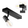 Wandlamp Reflector LED Plafond Verstelbaar Wandlamp Spot E27 Glas Zwart Lumiled