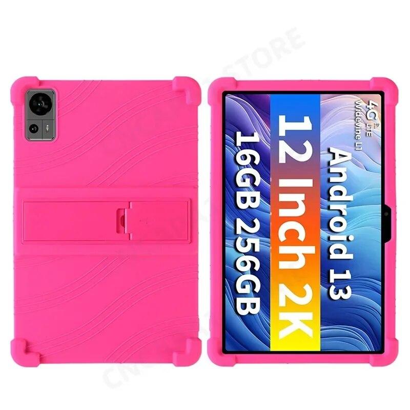 Abdeckung für Teclast T60 2023 Fall 12 "Tablet PC Kickstand Funda mit 4 Stoßfest Airbags Kinder Sicherheit Weiche Silikon