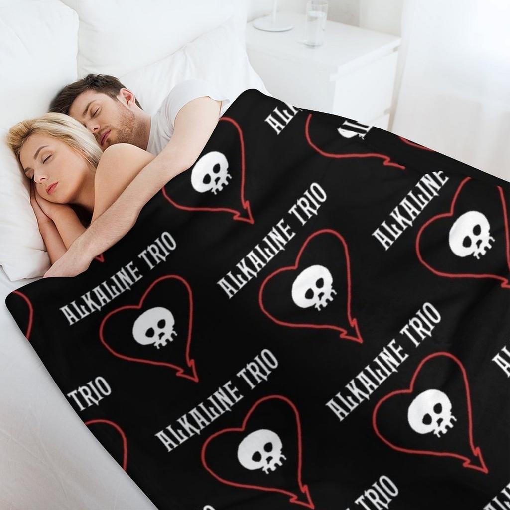 ALKALINE TRIO Throw Blanket Flannels Decoratives For Sofa Thin Cute Plaid Blankets