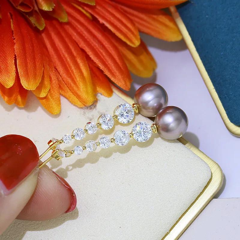 Orecchini Pendenti Goccia d'Acqua Scintillante Perla per Donna Colore Oro Accessori per Orecchie da Donna Fidanzamento Matrimonio Tendenza