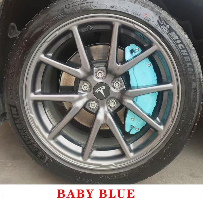 

4 шт. Крышка тормозного суппорта для Tesla Model Y, аксессуары для модификации автомобиля, спортивные декоративные чехлы 2020-2025