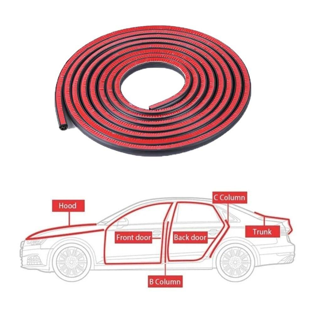 Soundproofing Car Weather Stripping 5M Hood Sealing Strip Durable Car Door Seal  Automobiles
