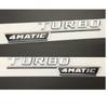 BAH2  For Mercedes Benz A35 A45 CLS53 CLA35 CLA45 GLA45 AMG 1 Pair TURBO 4MATIC Fender Emblems Badges Symbols Sticker