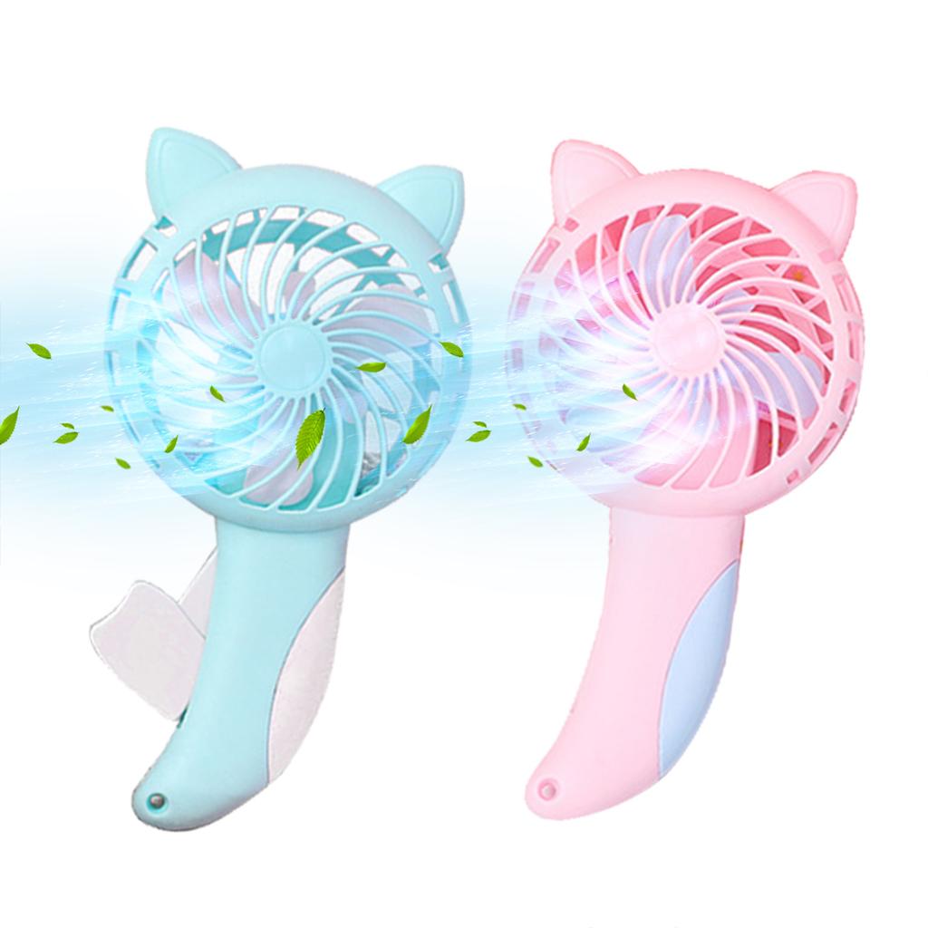 Cartoon Hand-Pressed Hand-Cranked Small Fan Mini Portable Hand-Held Manual Press Small Fan Novelty Popular Children Fan