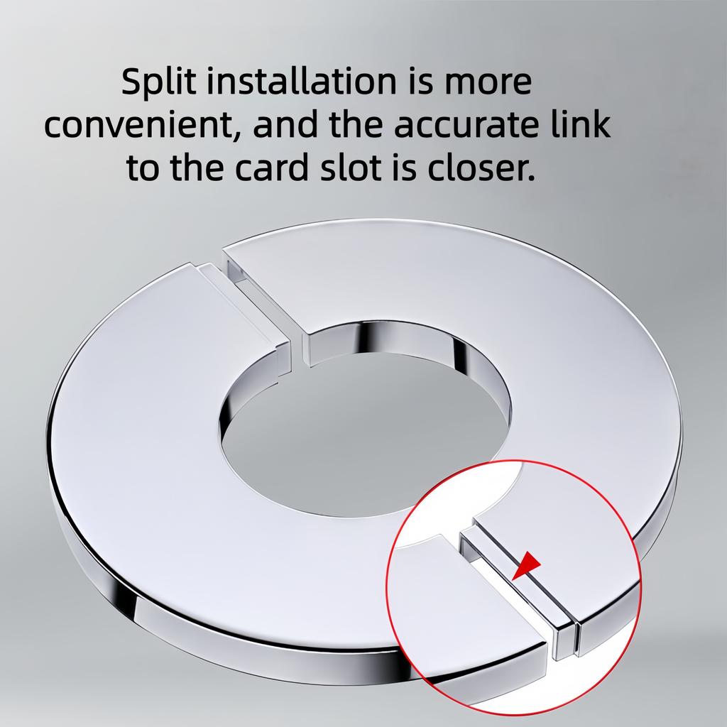 1pc Faucet Decorative Cover Self-Adhesive Stainless Steel Round Covers Shower Water Pipe Wall Hole Cover Bathroom Accessories