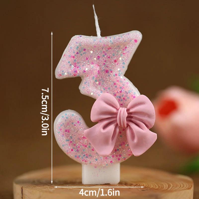Gradient Butterfly Digital Candle Birthday Cake Topper Table Butterfly Decor 0-9 Purple Number Birthday Candles Party Supplies