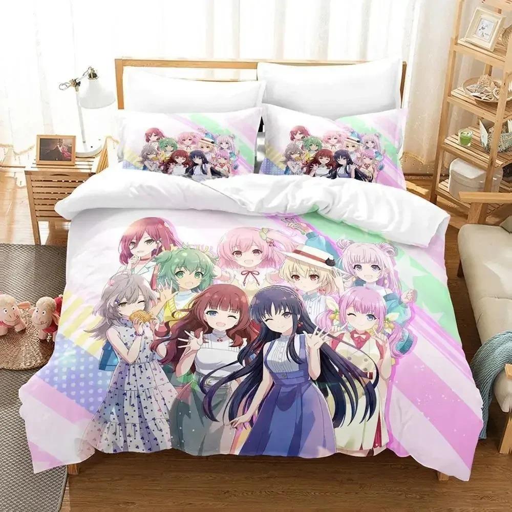 Assault Lily Bouquet Bedding Set Single Twin Full Queen King Size Bed Set Adult Kid Bedroom Duvetcover Sets Anime Bed Sheet Set