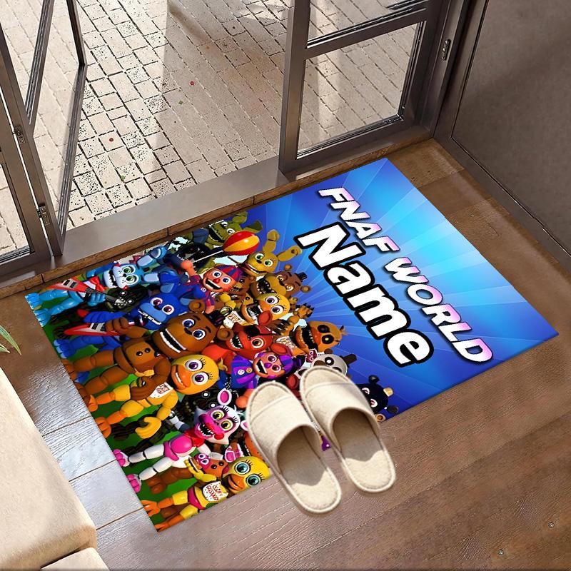 Custom Name Personalized Five Nights at Freddy's Print Carpet, Versatile Home Decor Rug, for Playroom, Apartment, Balcony, Entryway, Hallway Gift