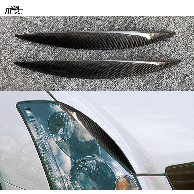 Für Infiniti G35 Limousine 2002 - 2007 Kohlefaser Scheinwerferabdeckung Augenlider V35 Glasfaser FRP Grundierung Frontscheinwerfer Dekorationsaufkleber
