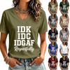 Women's Casual Letter Print Short Sleeve T-Shirt