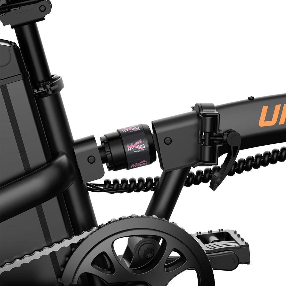 Urlife F1L Foldable Electric Bicycle 250W Motor 14" Tire City Electric Bike 48V 7.8Ah Dual Disc Brakes Max Load 120Kg LCD Display