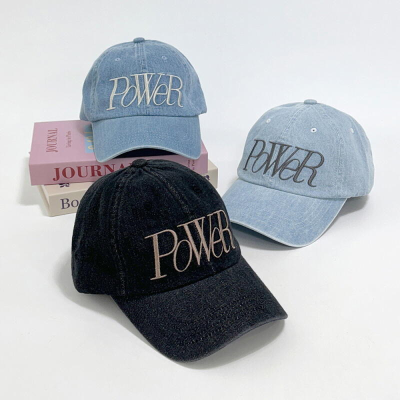 Women s Cursive Baseball Cap Jeans Men s Hat C7962_Young