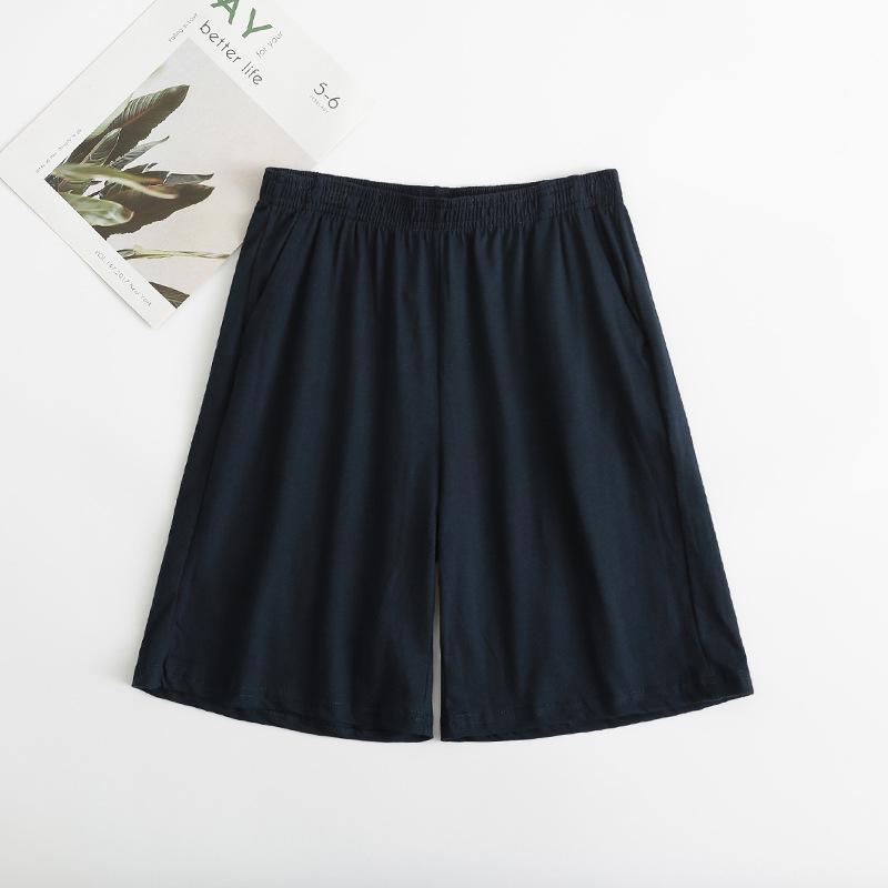 

Men s Summer Pure Cotton Loose Fit Casual Shorts L темно-синий