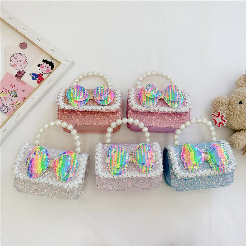 Stylish And Cute Beaded Crossbody Backpack For Girls Ideal For Preschool Use