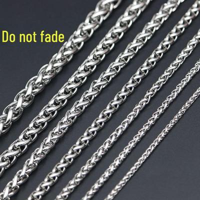 Collana Catena Chiglia in Acciaio di Titanio, Catena Cesto Fiorito, Gioielli Resistenti allo Sbiadimento per Uomo e Donna, Accessori Fai-da-te.