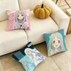 AnohanaA Anime Square DoubleSided Printed Pillow Case Bedroom Bedside Pillow Sofa Cushion Cover Gift