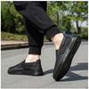Lightweight Breathable Men's Slip-On Casual Shoes | Cushioned Comfort, Durable for Outdoor Fishing, Park Strolls & Summer Daily Wear - Black