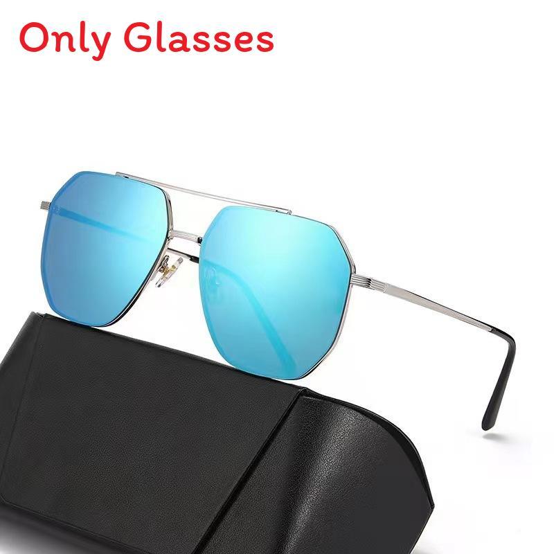 Mens Retro Sun Glasses With Uv380 Protection For Cycling And Driving In Stylish Black Frame
