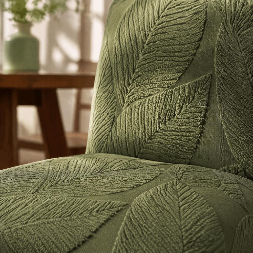 3D Leaf Jacquard Chair Cover Full Cover Elastic Chair Cover Stretch Dining Chair Cover  Living Room