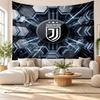 Gobelin Ścienny Juventus FC, Miękki Materiał do Zawieszenia na Ścianie, Dekoracyjne Tło do Sypialni Domowa Sztuka Ścienna