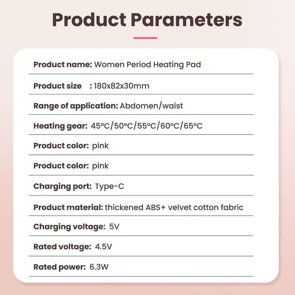 5-Temperature Settings Heating Pad for Menstrual  Ideal Gift for Girlfriend, Wife
