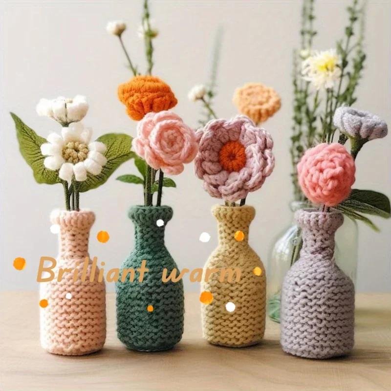 24 st Färgade Akrylgarner Set, Flerfärgade Garn för Stickning, Mjukt Garn Set för Virkade Mössor Dockor Material Tråd Julklappar