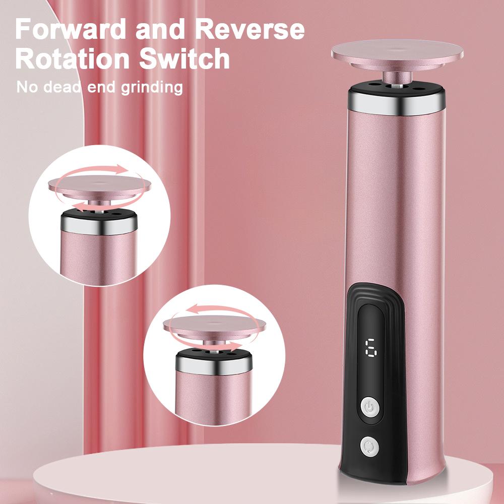 USB Rechargeable Wireless Electric Foot File Cuticle Callus Remover Machine Pedicure Tools Foot Heel Care Tool With Sandpaper