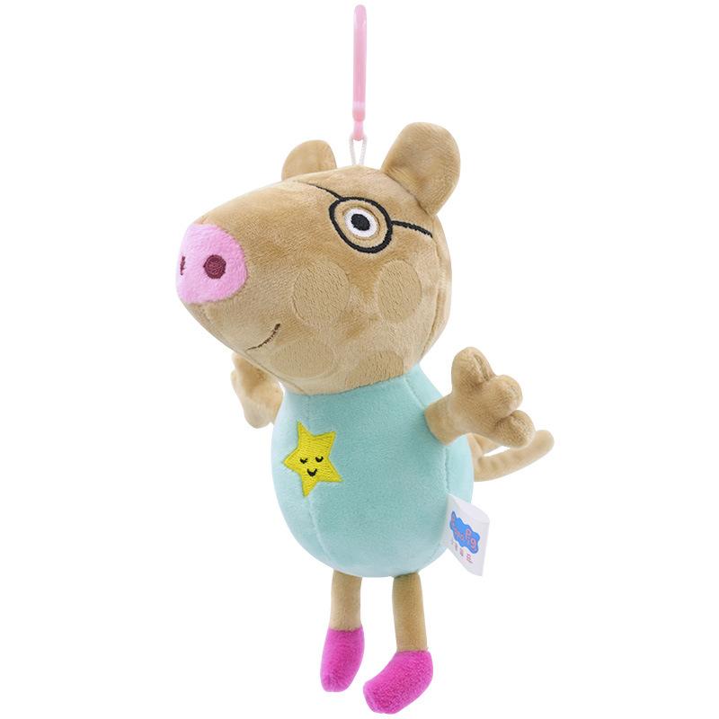 Originele Peppa Pig Pluche Speelgoed voor Kinderen Kleine Bedel Poppetje Sleutelhanger Tas Bedel Verjaardagscadeau voor Kinderen