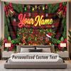 Christmas (19) Theme Personalized Tapestry Custom Name Text Wall Hanging Tapestry Home Background Decoration