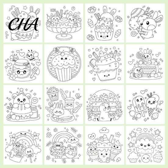 Kids Art Education Materials Children's Coloring Book, with Cute Animal Theme, Thick Paper Sketchbook, Preschool Painting Practice Drawing And