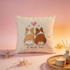 Adorable Corgi Dog Design Cushion Cover Comfortable Durable Pillow Cover MultiScene for Home Office Car Sofa
