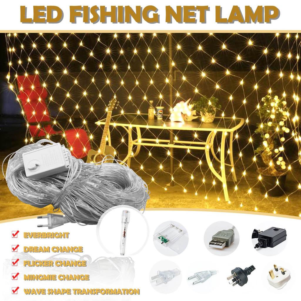 Buy 3m*2m LED String Decorative Lights Net for Wedding Garden ...