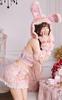 Cosplay Halloween Bunny Bunny Girl Rabbit Ears Plush Toy Fur Rabbit Gingham Check Ribbon Idol Costume Disguise Marie Moon 8 Piece Set 9960 [Malymoon]