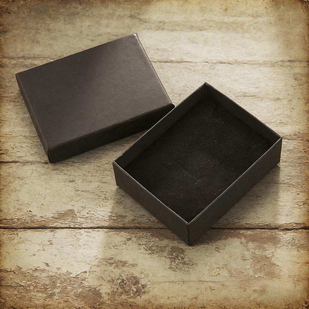 Black Packing Box for Necklace Rings Keychain Gift Jewelry Package