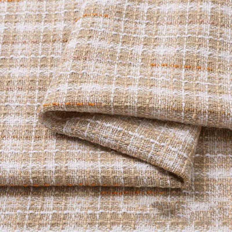 Thicken Tweed Fabric  for Vest Coat  Dress Clothing DIY Sewing Sequins Woolen Cloth Black White Red Blue By Half A Meter Winter