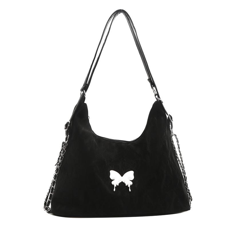 Popular Double Shoulder Crossbody Bag Fashionable Butterfly Tote Bag Large Capacity Shoulder Class Commuter Bag