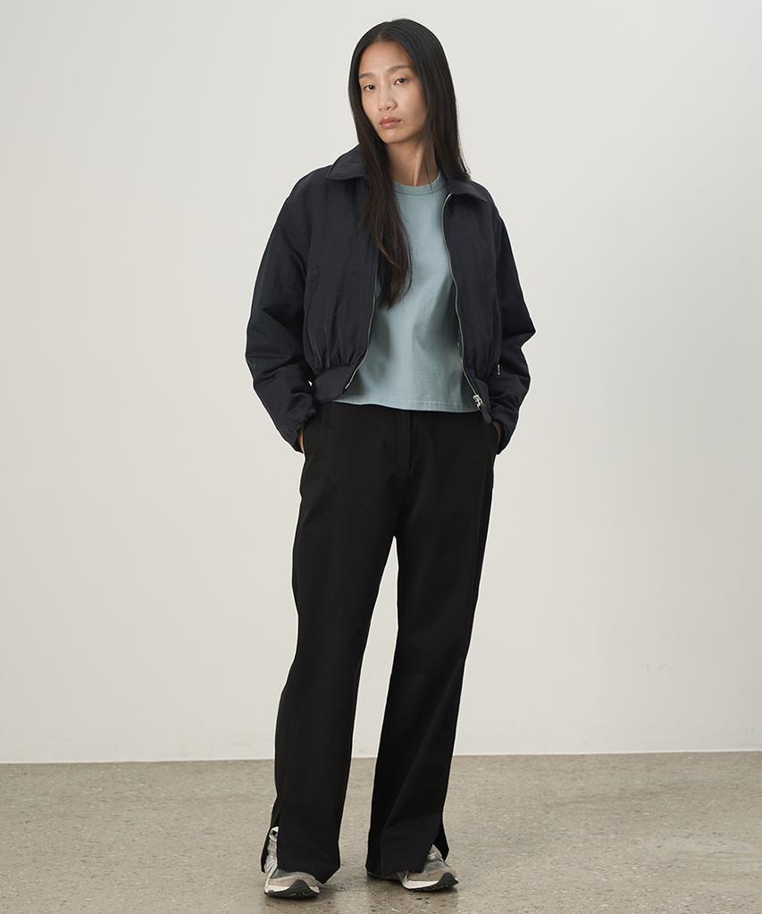 Leopeusaideuhwaiteulabel Bootscut Slit Pants Black