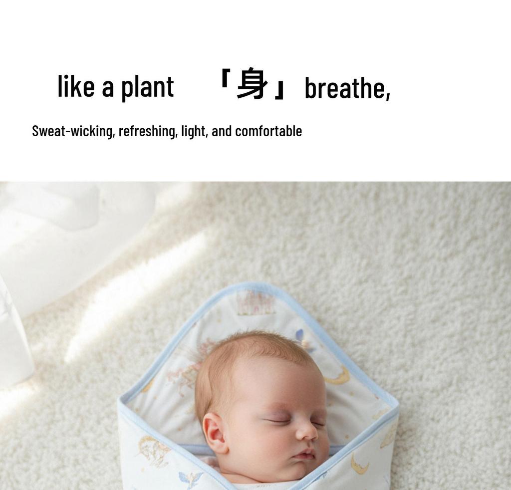 Summer Pure Cotton Newborn Swaddle Blanket - Double Layer, Lightweight Baby Essential Cloth