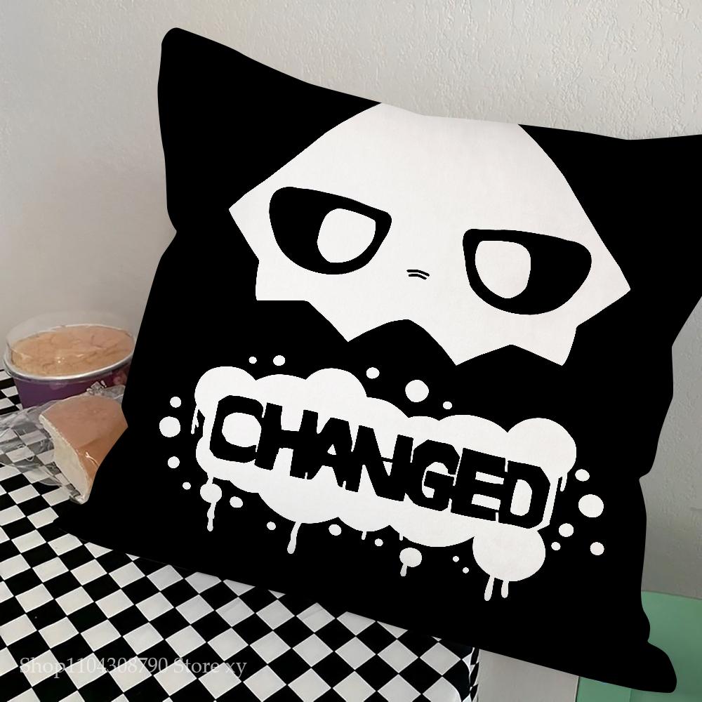 C-Changed Furry Game Pillow Case Square Pillow Bedroom Sofa Leisure Comfort Cushion Car Living Room Home Decoration