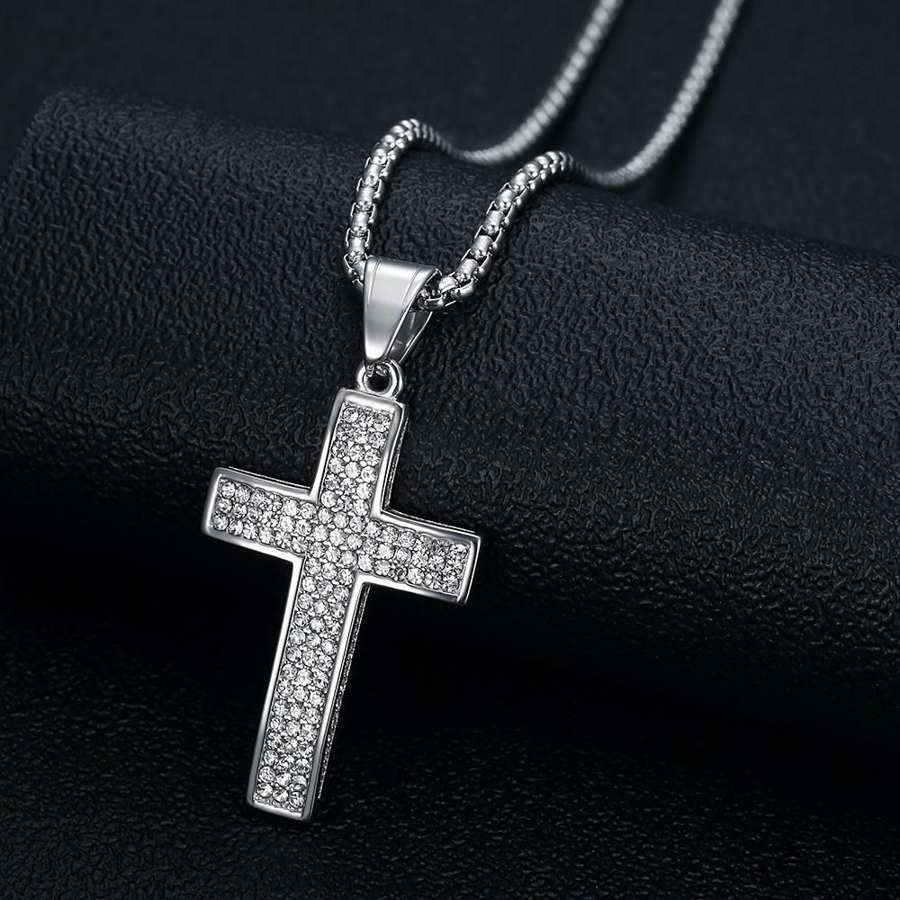 2026 Schmuck Mode Trend Eingelegter Zirkon Herren Exquisiter Schmuck Halskette Zubehör Personalisiertes Kreuz