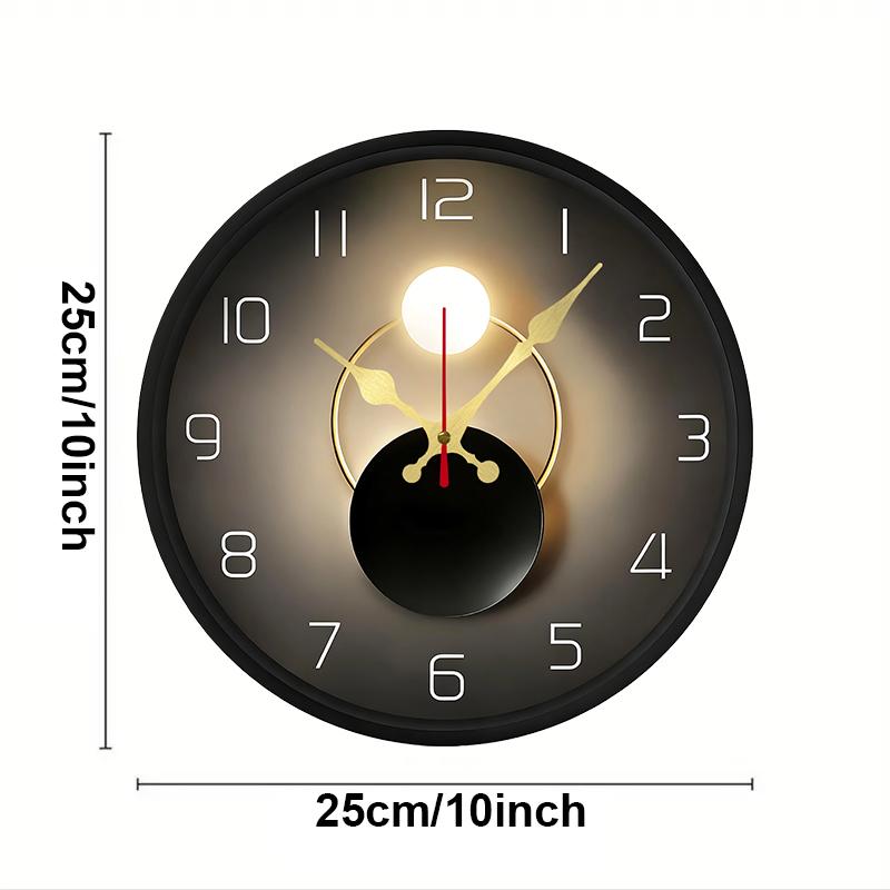 Modern Minimalist Wooden Round Silent Hanging Wall Clock, Suitable For Living Room, Office, Study Room, Bedroom, Home Decoration