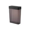 Yamazaki Slim Storage Case with Gasket, 2.3L, Black, W18.5 x D8.6 x H25cm, Tower, Barley Tea Bag, Airtight Storage Container, 10392