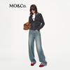 MO&Co. Wool-Blend Zip-Up Knit Cardigan