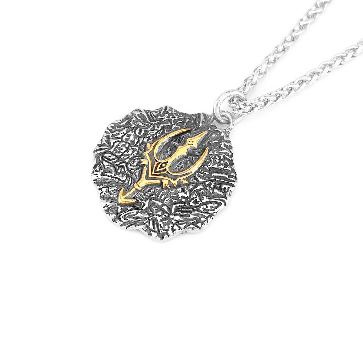 

Nordic Viking Stainless Steel Jellyfish Trident Pendant Fashion Personality Trend Men s Titanium Steel Pendant Necklace