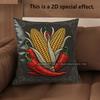 2D Harvest Farm Corn Chili Throw Pillow Covers Pattern Cushion Cover Suitable For Sofa Bedroom Car Pillow Cover