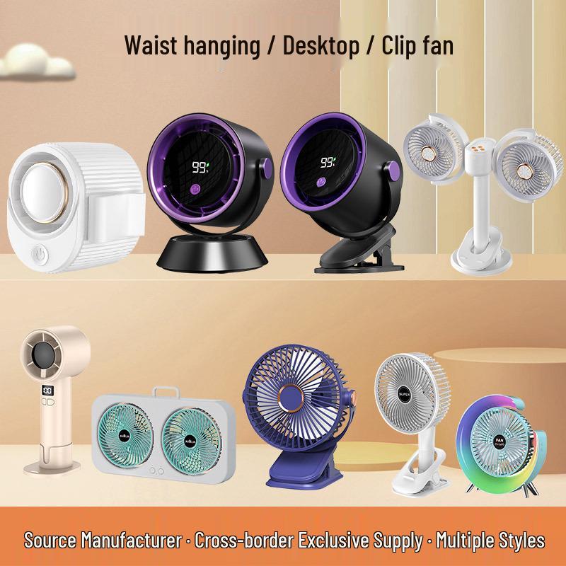 New USB Rechargeable Folding Fan: Long Battery Life, Retractable Design for Indoor/Outdoor Use