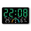 Time/Temperature/ Humidity Digital Wall Clock Large Screen Dual Alarms LED Alarm Clock Comfort Reminder Date Display