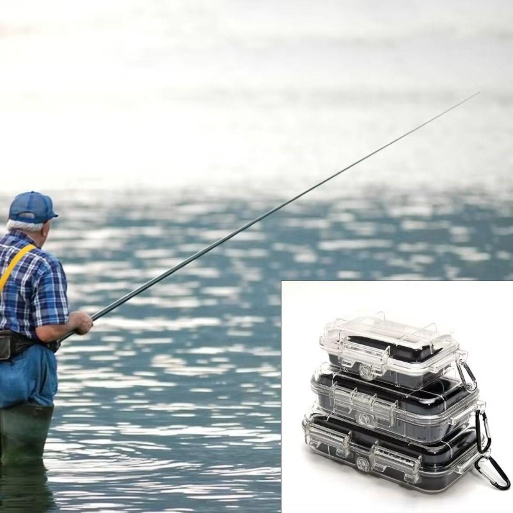 Portable Waterproof Tool Dry Case with Hanging Ring Hard Carry Toolbox Sealed Safety Box Fishing