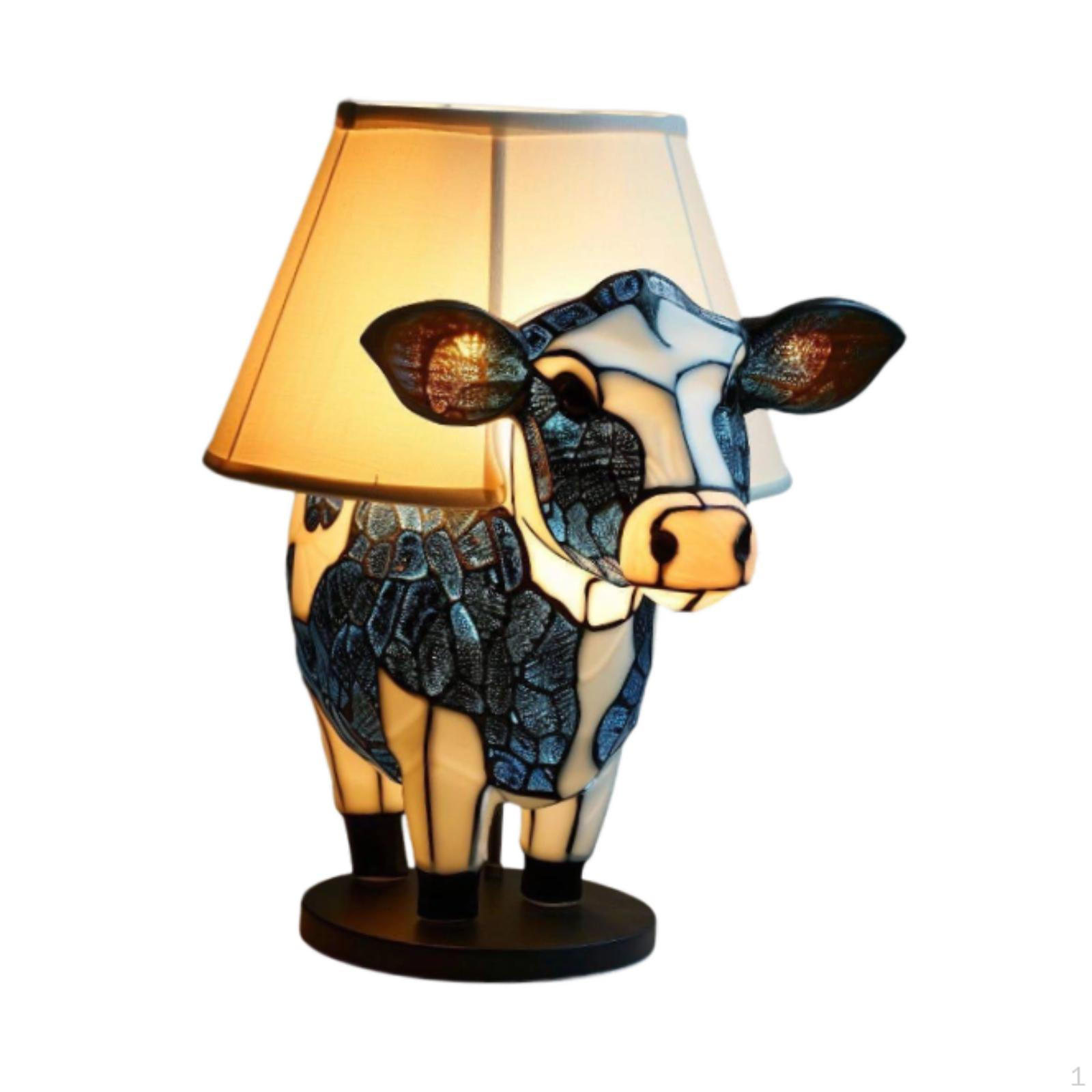 

Настольная лампа с изображением животных USB-светильник для украшения стола, окружающая среда, корова, прикроватная тумбочка для дома на годовщину S
